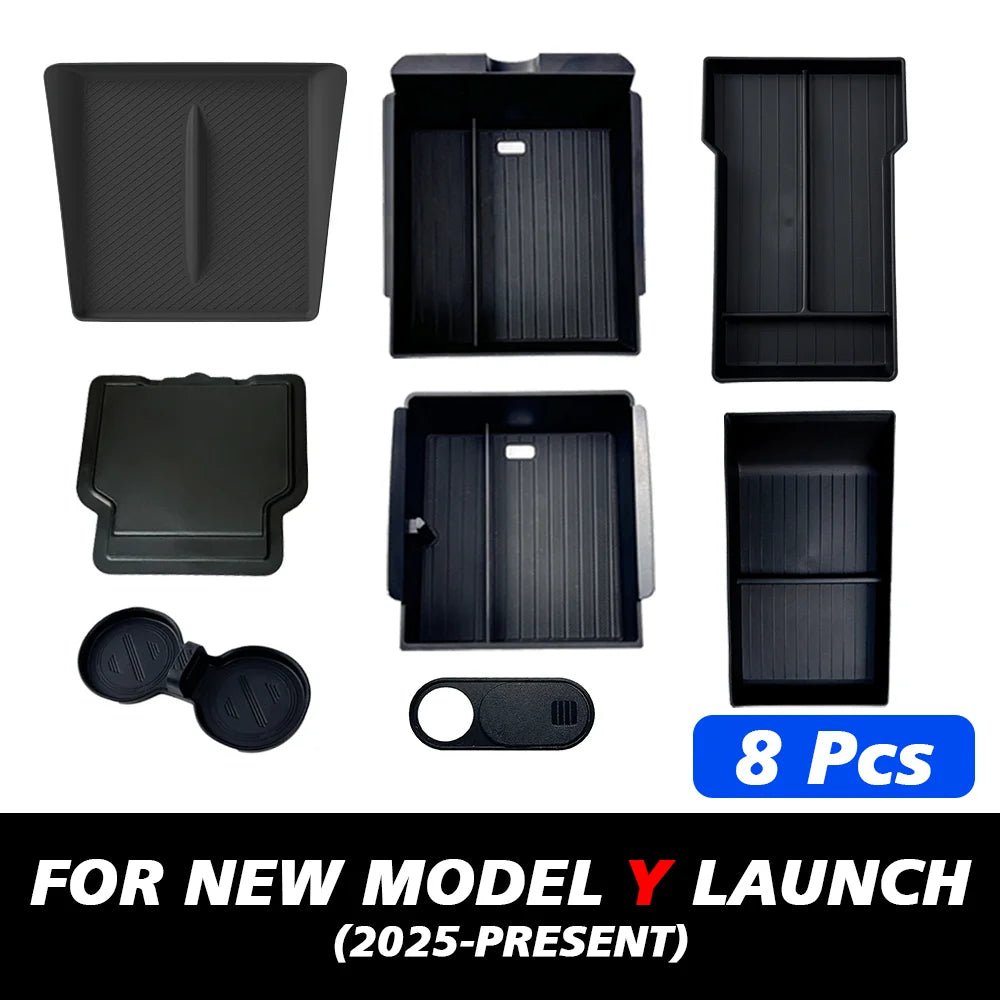 Elevate Your Tesla Model Y with Our Stylish Console & Armrest Storage Box - 2025 Juniper Edition - Tes Accessories